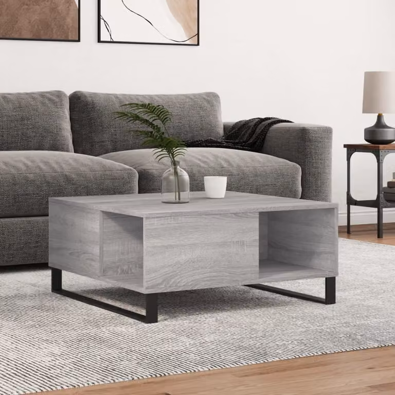 Maison Exclusive - Tavolino da salotto grigio Sonoma 80x80x36,5 cm Materiale ligneo