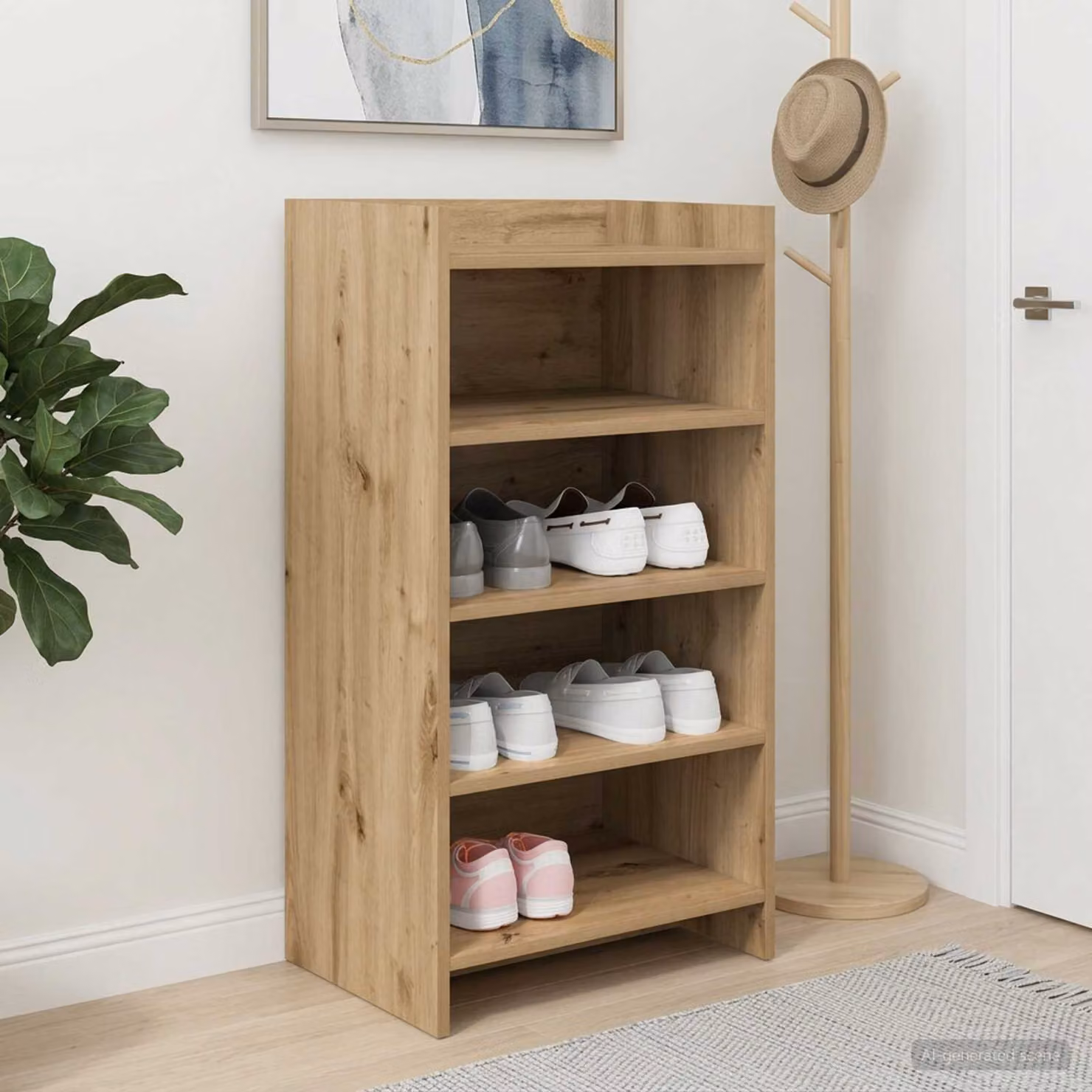 Scarpiera mobile moderna vidaXL in legno marrone L/P/H: 48 x 36 x 92 cm