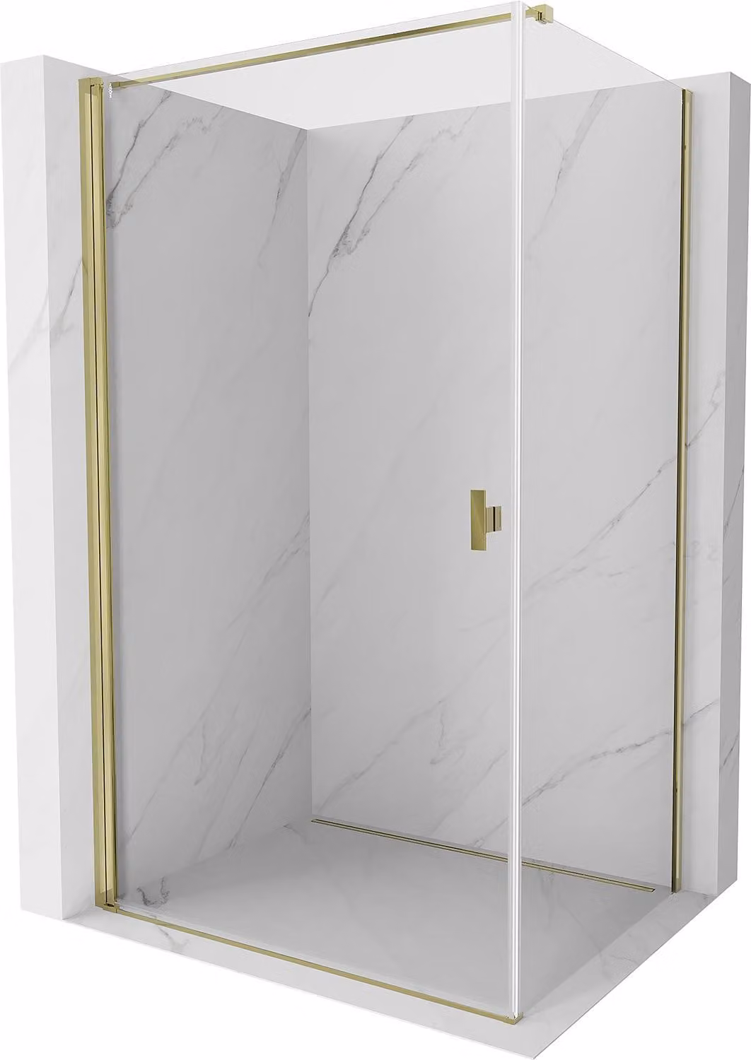 Mexen Mist-B Cabina doccia a battente 85 x 110 cm, trasparente, oro - 8A2T-085-110-50-00