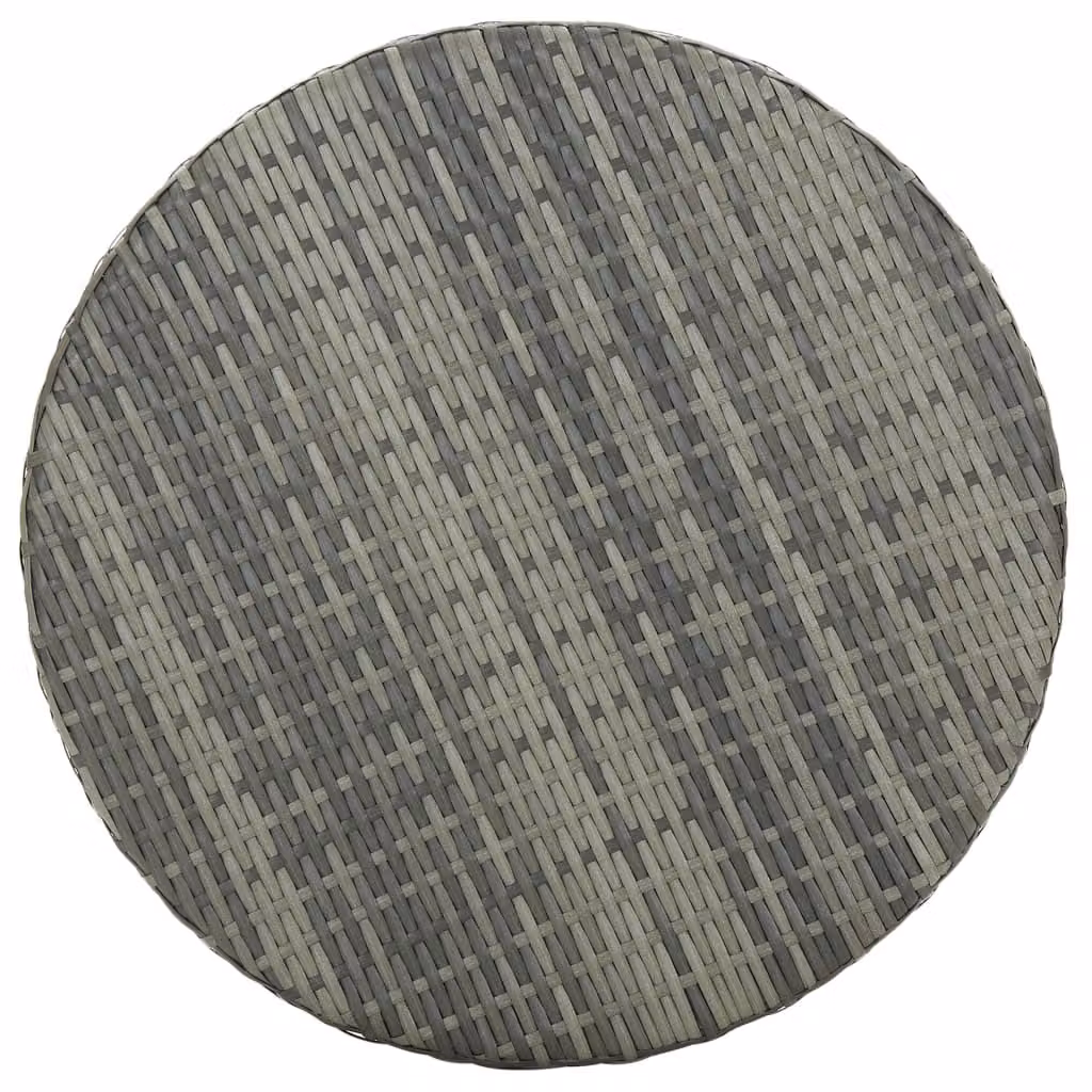 vidaXL Tavolo da giardino grigio 60,5x106 cm in poly rattan