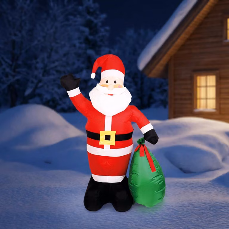 Babbo Natale gonfiabile - 180 cm - Grado di protezione IP44 - 6 luci LED bianche - Alimentazione: 100-240V