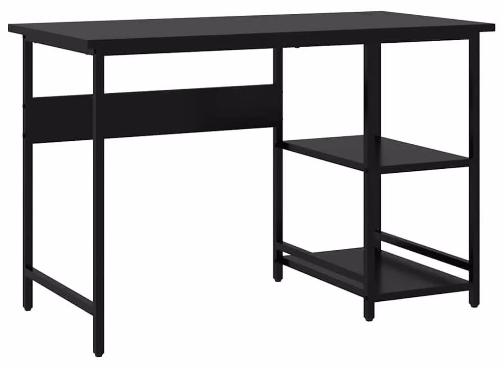 Solidchoice - Scrivania da PC nera, dimensioni 105 x 50 cm, realizzata in MDF e metallo