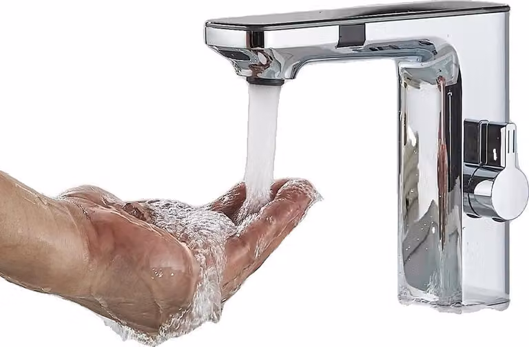 Rubinetto per lavabo, da incasso, in ottone, stile contemporaneo, cromo