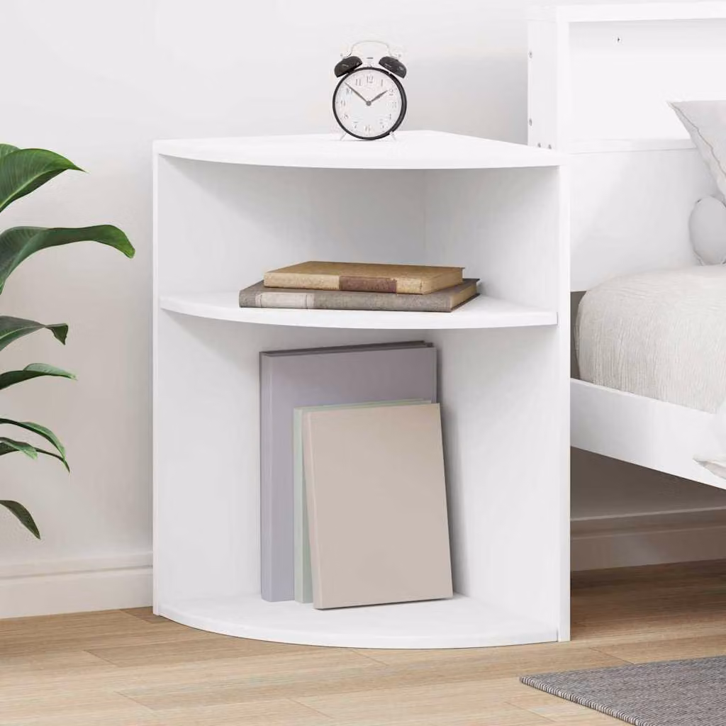 vidaXL Tavolino moderno bianco in legno ingegnerizzato L/P/H: 39,7 x 39,7 x 60 cm