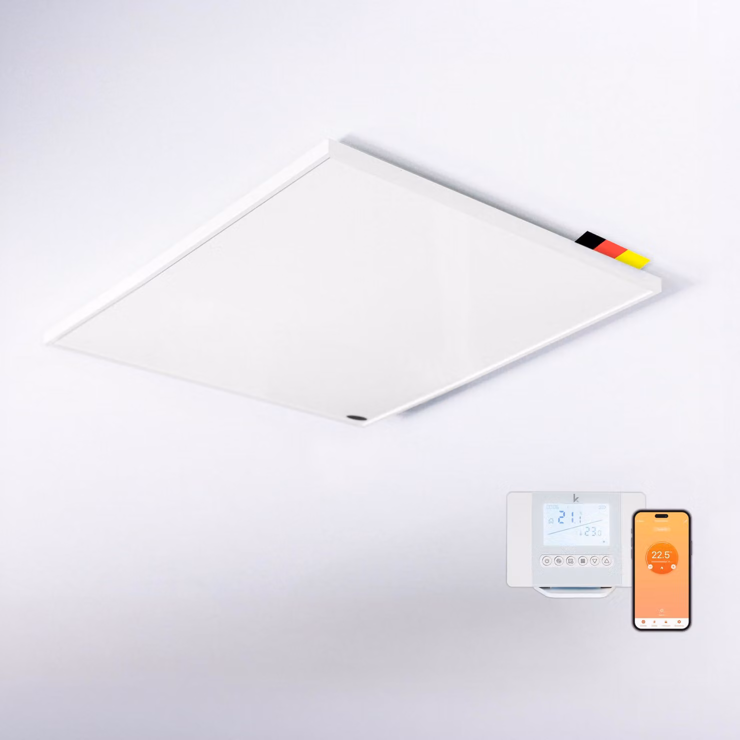Riscaldamento a infrarossi da soffitto, 450 Watt - Kit di avvio Smart 2.0 - Controllo Wi-Fi - Adatto per ambienti interni