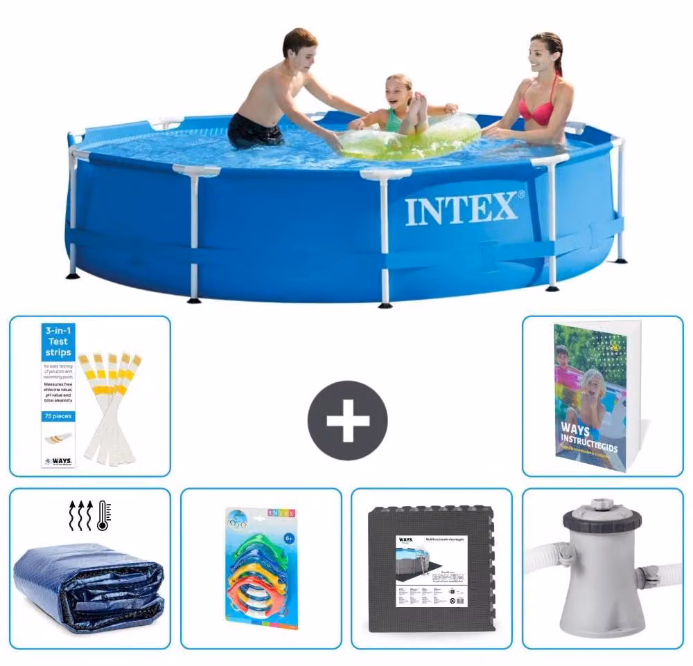Piscina fuori terra a struttura - 305x76 cm - composta da 5 elementi - modello S3