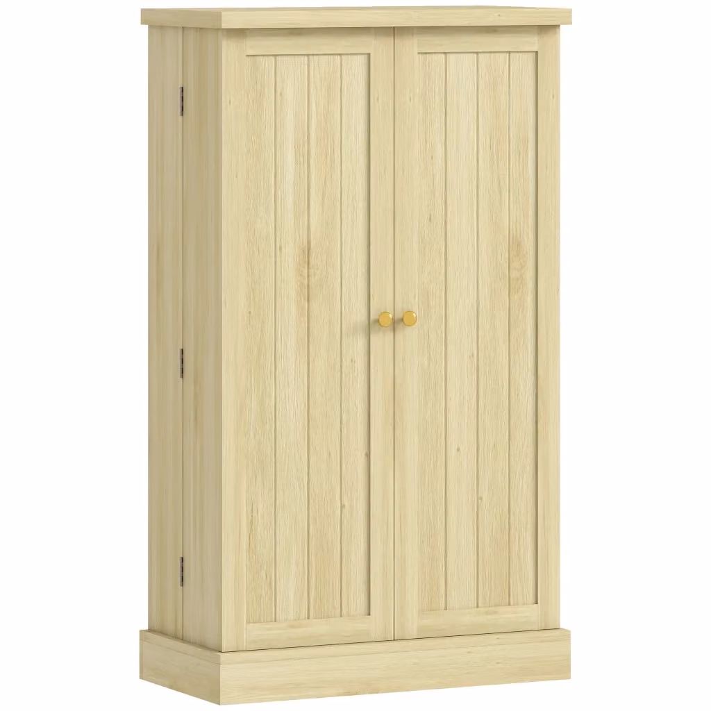 Mobile Dispensa Zephmum in Legno Naturale con 12 Rastrelliere per Spezie L: 104 cm, P: 40 cm, H: 200 cm – 2