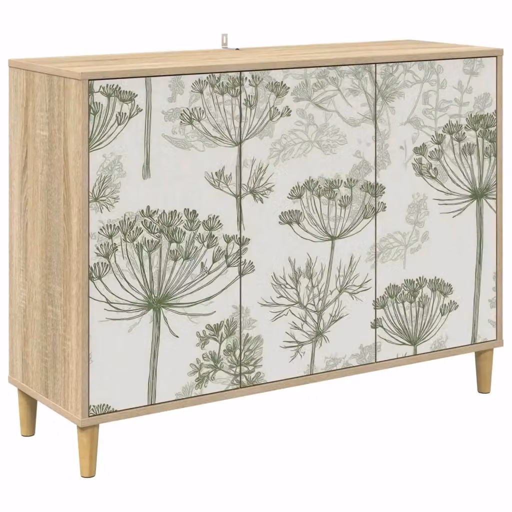 Credenza moderna GOTHA vidaXL in legno MDF color marrone L: 102 cm, P: 33 cm, H: 75 cm – 2