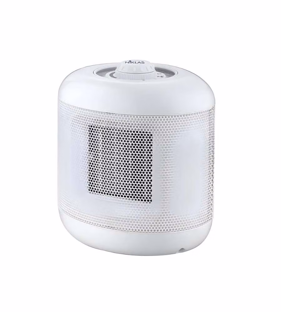 Niklas Termoventilatore PTC Cloud Bianco 1500W Silenzioso - 22x15x25cm