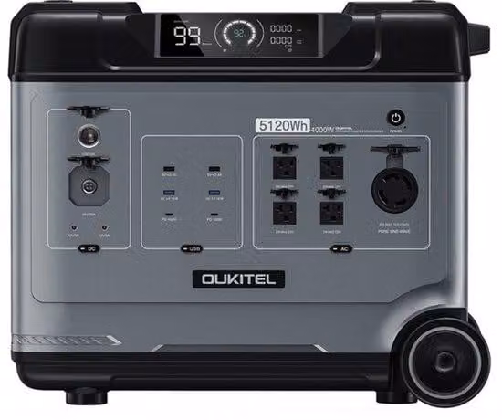 Centralina portatile da 5120 Wh - Uscita AC da 4000 W - Batteria LiFePO4 per alimentazione di emergenza