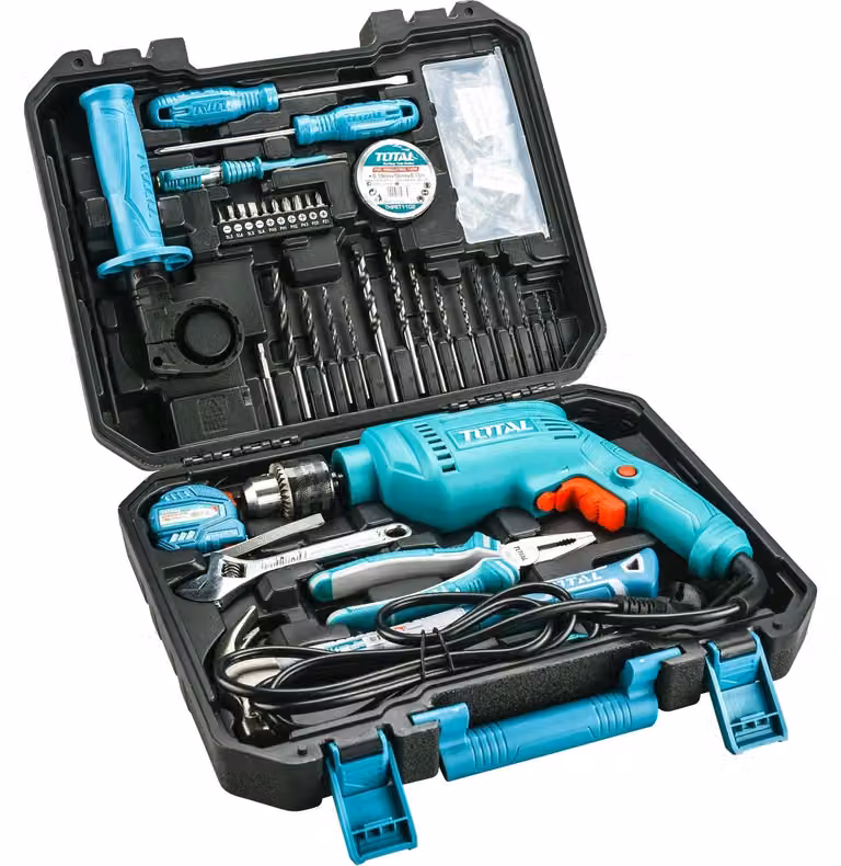 Trapano a percussione Totale THKTHP1152 Trapano e utensile a percussione, 680 W, 115 pezzi