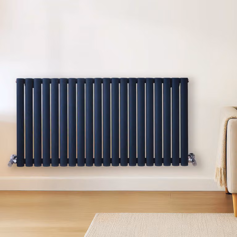 Radiatore di Design Orizzontale Blu (Regal Blu) - 600mm x 1180mm - Pannello Doppio  - Revive