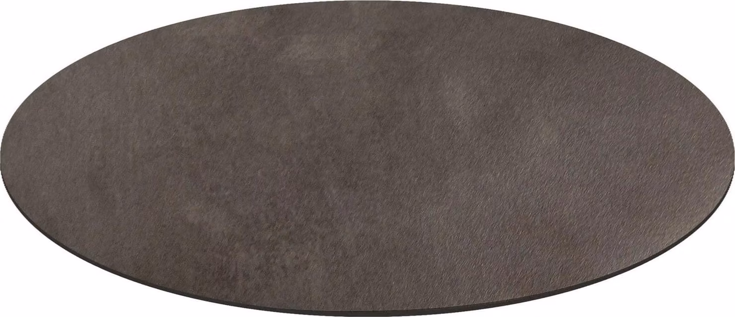 Milani Home - tavolo da pranzo fisso rotondo diametro 60 cm, antracite, piano HPL laminato