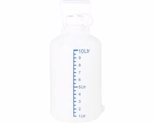 Hünersdorff - Contenitore in polietilene ad alta densità (HD-PE) da 10 l con maniglia, D210 x H427 mm, con scala graduata