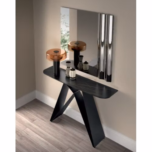 Consolle con top in ceramica su vetro Thaila Stones