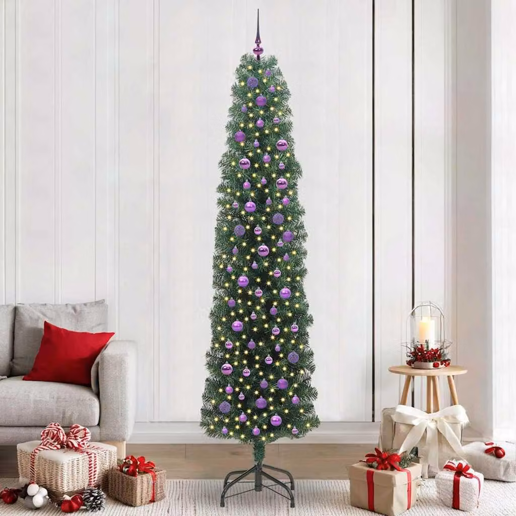 Maison Exclusive - Albero di Natale artificiale con 300 LED e supporto, verde, 240 cm