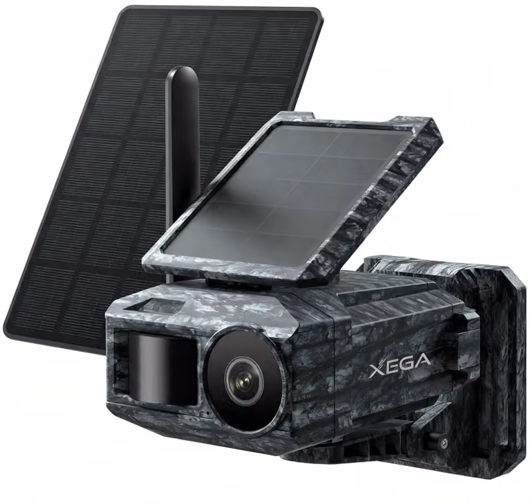 Telecamera di sicurezza esterna 4G LTE - Pannello solare con batteria - Risoluzione HD 1296p