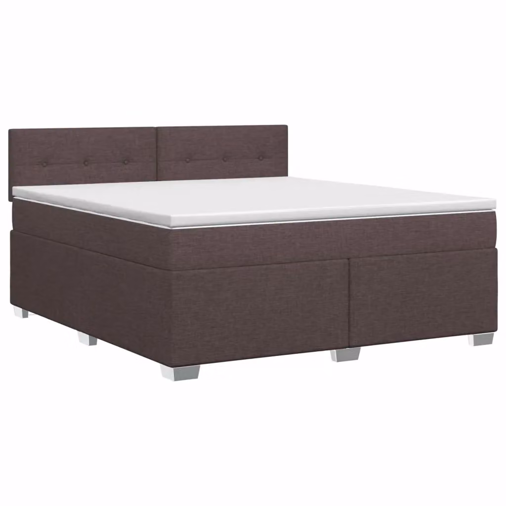 Letto box spring con materasso ibrido vidaXL Marrone e Bianco L: 140 cm, P: 200 cm, H: 100,5 cm – 2