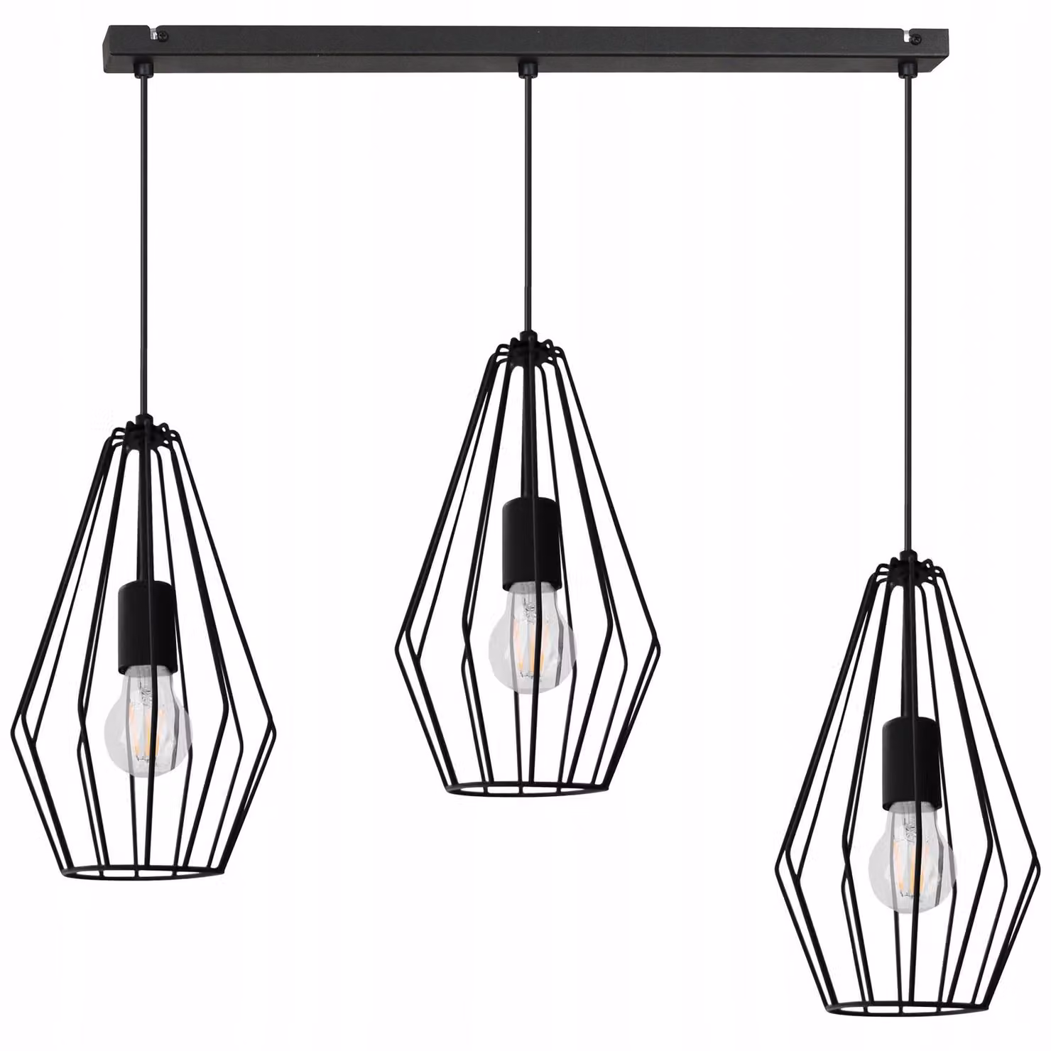 Lampada a sospensione Diamant Nero Filo Loft – Lampada a sospensione Lampada da soffitto Design industriale