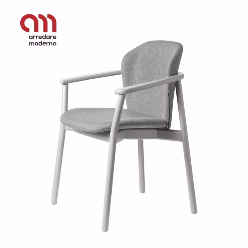 Sedia Natural Finn Scab Design con braccioli