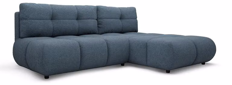Divano angolare con funzione letto, modello Milorya, lato destro, colore antracite