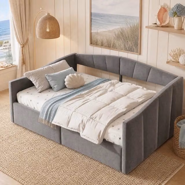 Letto imbottito 140x200 cm grigio in velluto con contenitore idraulico