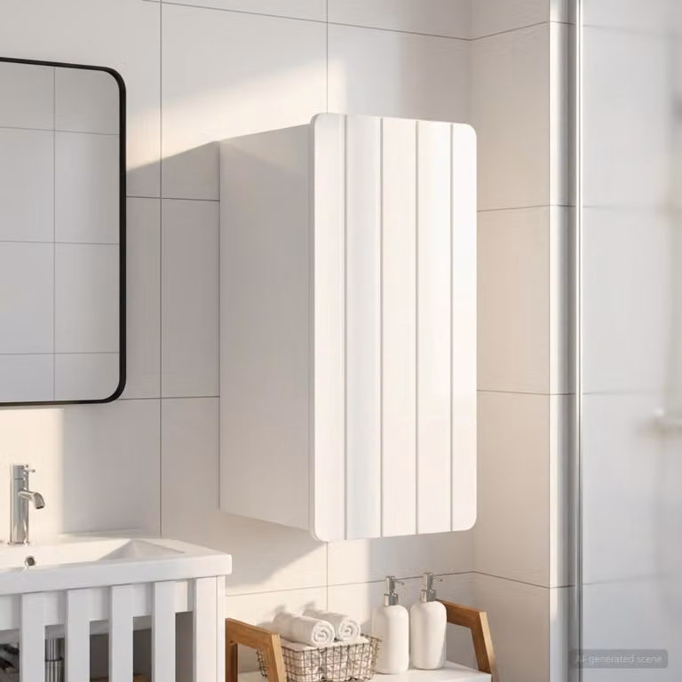 Armadio da bagno a muro vidaXL ZWOLLE Bianco Lucido L: 30 cm, P: 31 cm, H: 63 cm