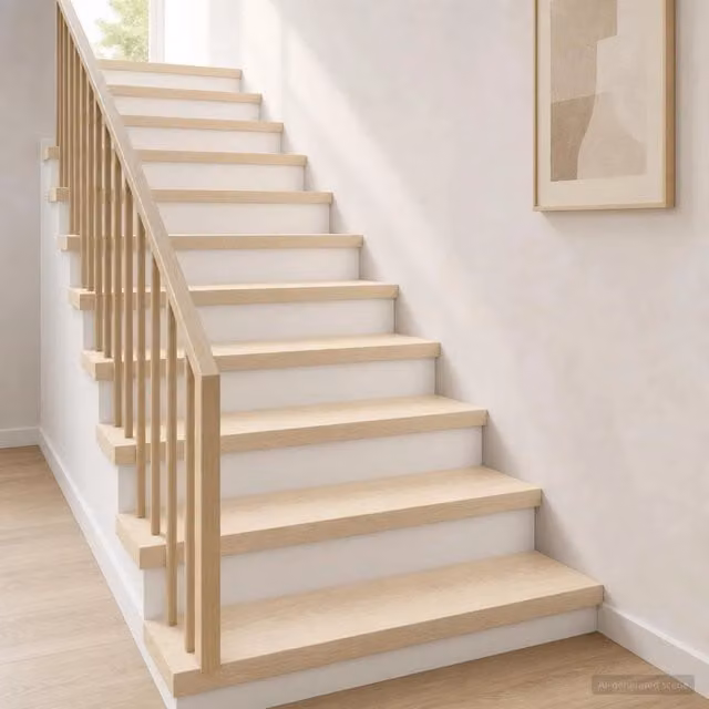 Set di 16 gradini per scale vidaXL in legno effetto rovere bianco, L 80 x P 30 x H 2 cm