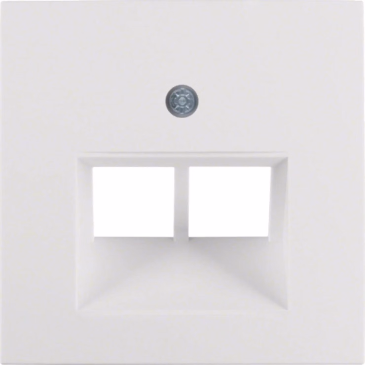 Berker 14098989 Placca centrale per presa ISDN UAE 2-gang S1 bianco polare lucido
