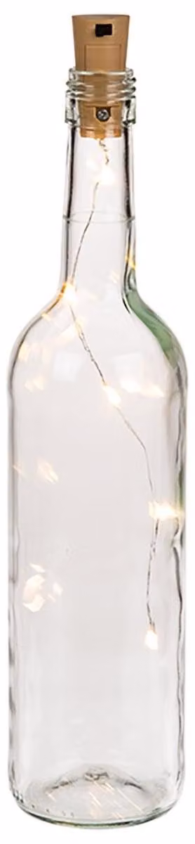 Catena luminosa a LED su supporto in sughero, luce bianco caldo, 48 cm, 5 LED