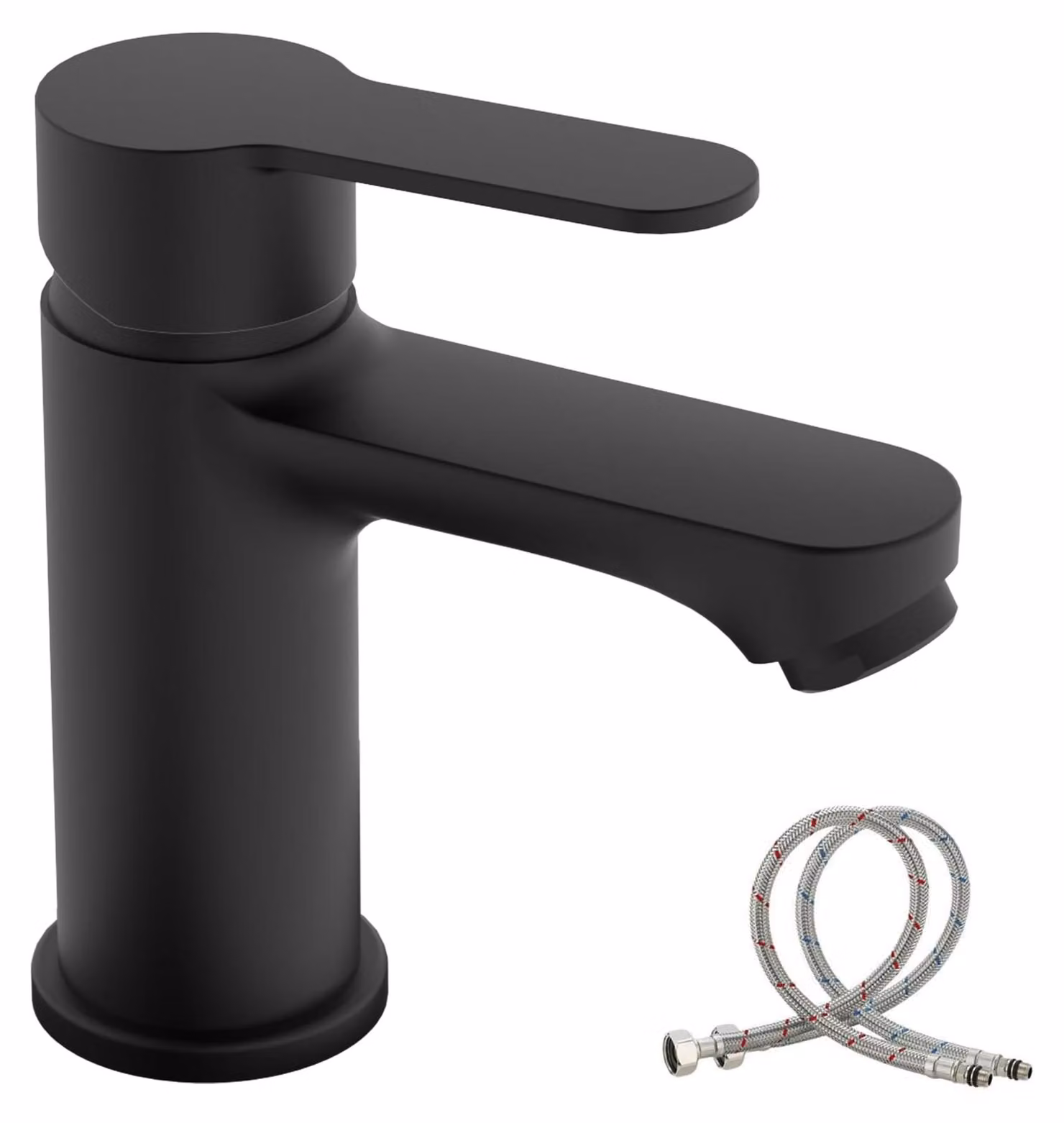Miscelatore monocomando nero, 78 mm, per il bagno