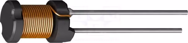 10 induttori: filo a montaggio traversa, 820µH, 3,75Ω, diametro 7,5x5,2mm, tolleranza 10%, corrente massima 0,24A, frequenza 10kHz, codice prodotto 05HCP-821K-51, marca Verti