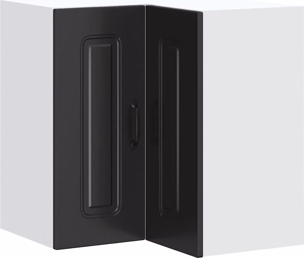 Pensile da Cucina ad Angolo Kalmar Nero in Legno Multistrato