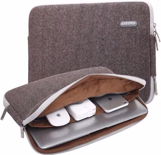 Borsa per laptop da 15 pollici impermeabile con motivo a scacchi grigi