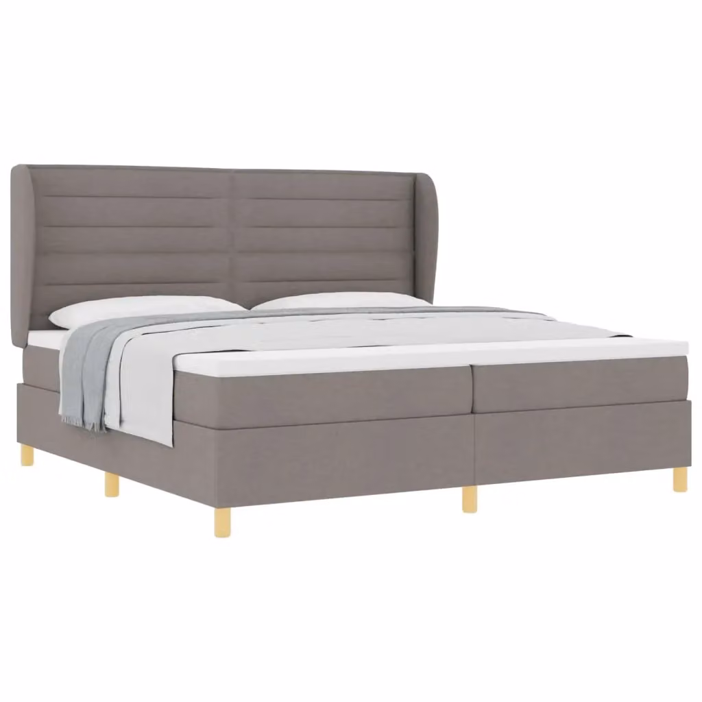 Letto Ibrido con Testiera Talpa vidaXL in Tessuto Beige e Grigio L/P/H: 200 x 200 x 280 cm – 2