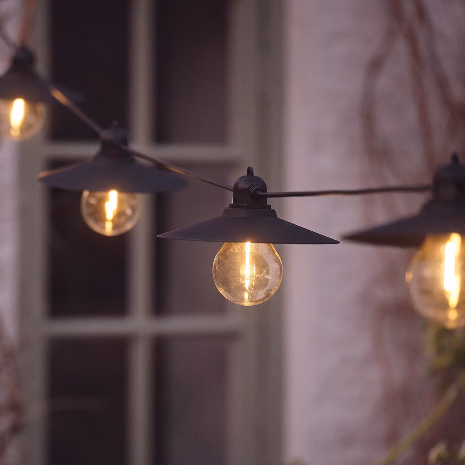Catena luminosa solare con 15 LED, luce bianca calda, lunghezza 2,5 metri, 8 modalità, alimentazione USB