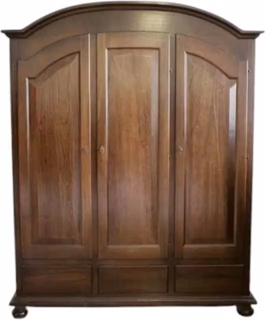 Armadio arte povera Mobili 2G con 3 porte e 3 cassetti in legno color noce L: 181 cm, P: 61 cm, H: 224 cm – 4
