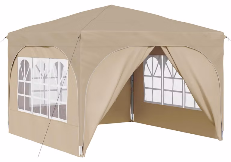 Tenda per feste a pop-up 290 x 290 x 245 cm Crema