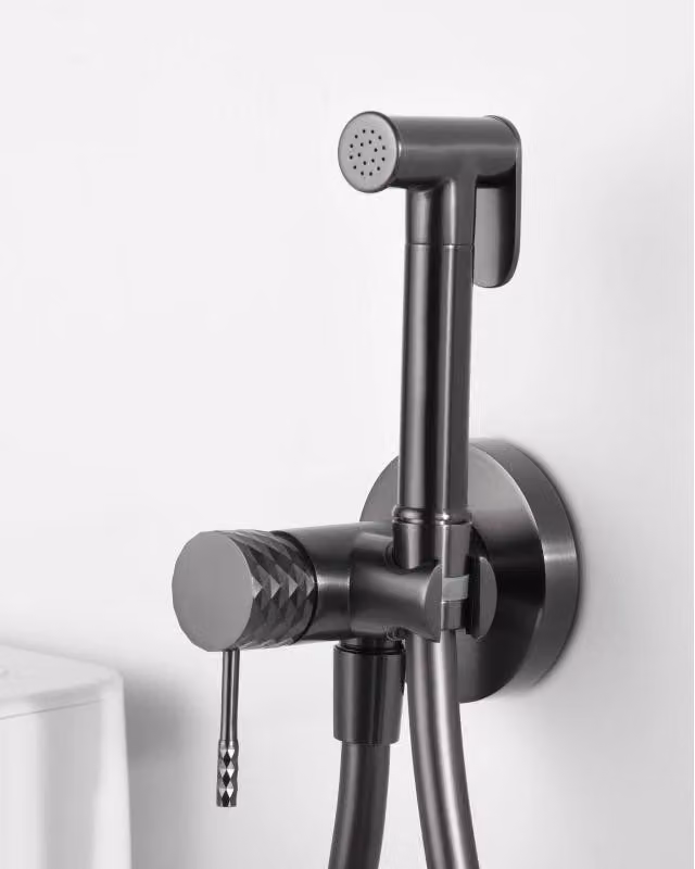Doccetta bidet con miscelatore Memo incasso grigio metallico