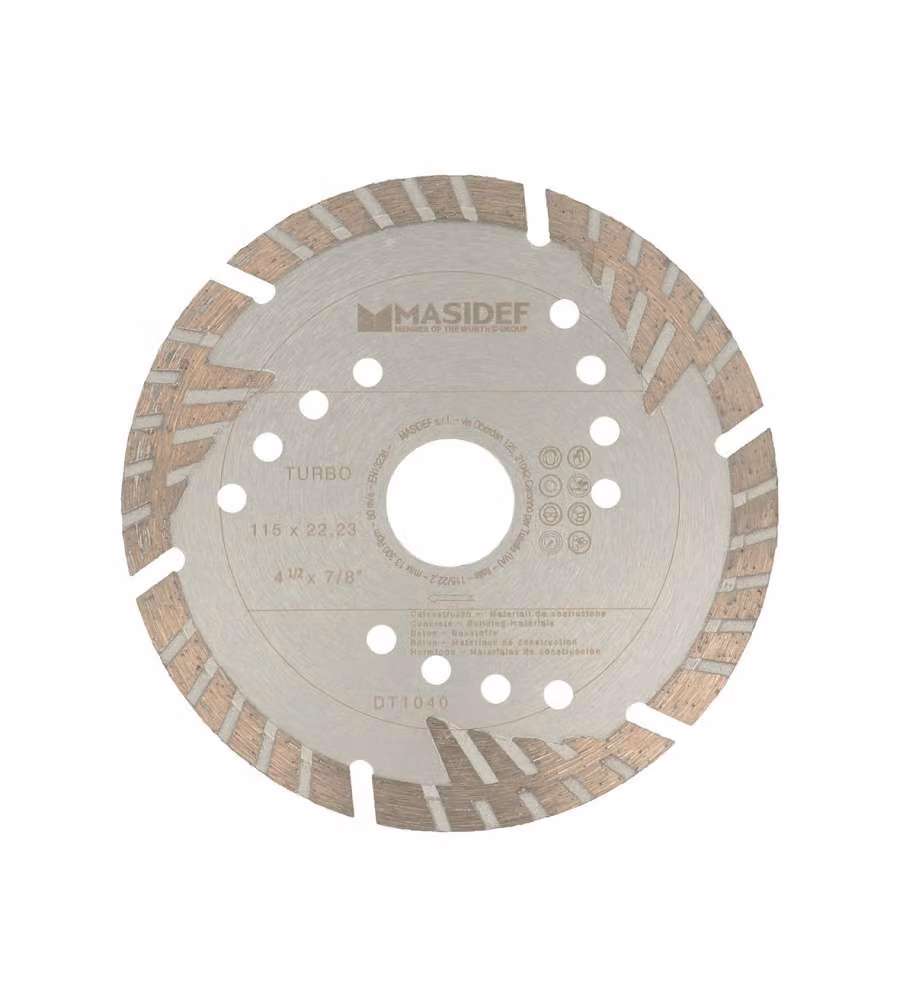 Disco da taglio 115X2,7mm turbo diamantato scanalato professionale