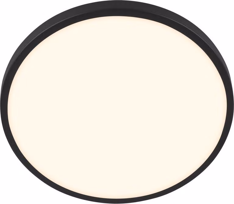Briloner NOBRE Lampada da soffitto a LED, copri lampada decorativo, luce bianca calda, nero, Ø33 x 6 cm