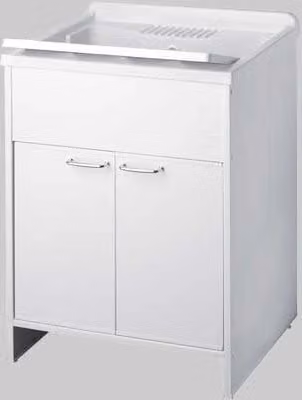 Mobile Lavatoio Garden Negrari Bianco con 2 Ante L60 x P60 x H85 cm