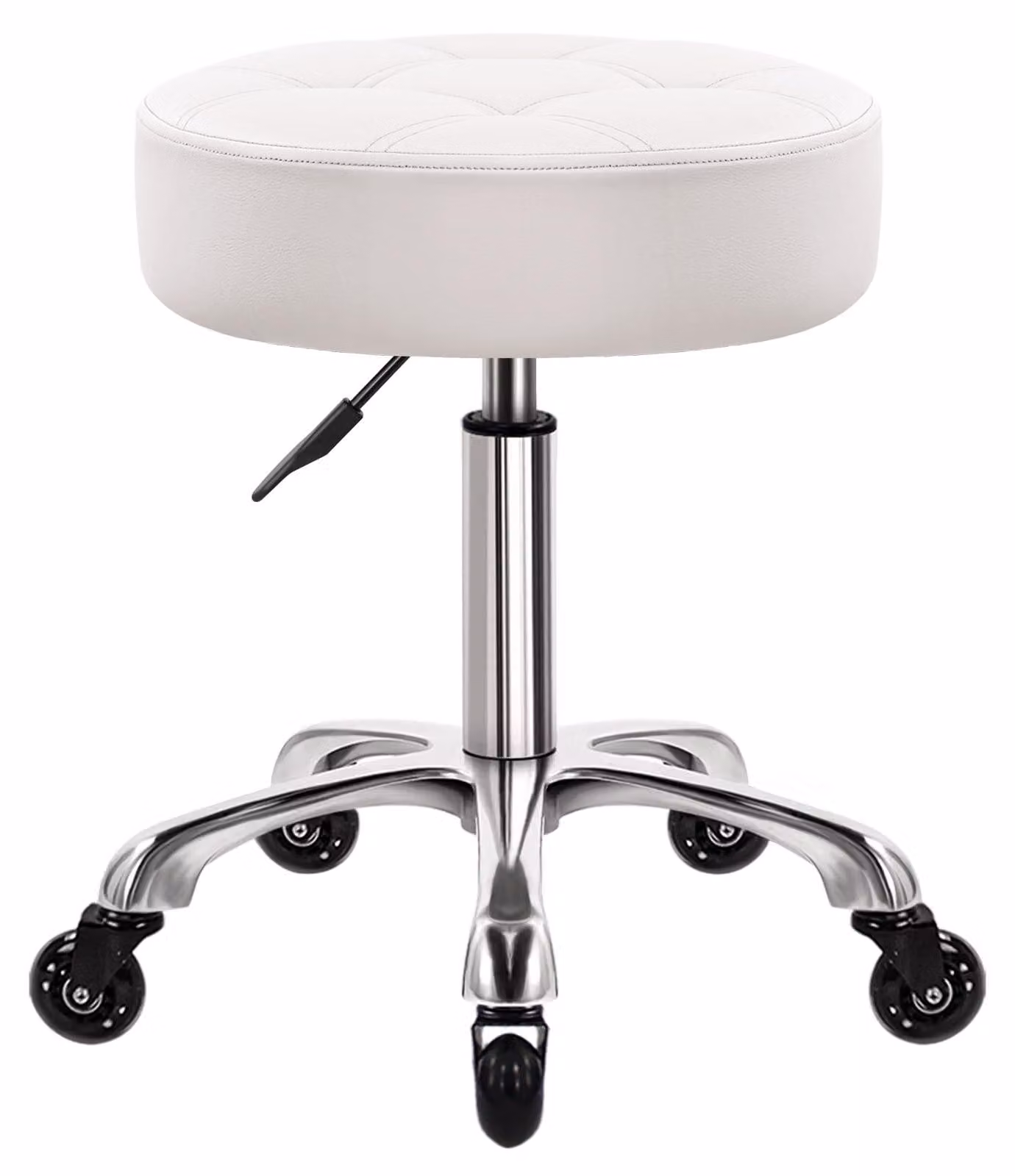 Elzusha - Sgabello girevole da scrivania con ruote, 11 cm di altezza - Sgabello regolabile in ecopelle per cucina, soggiorno, ufficio