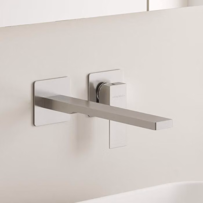 Kronenbach Quara 3.0: Miscelatore da parete per lavabo, sporgenza di 24 cm