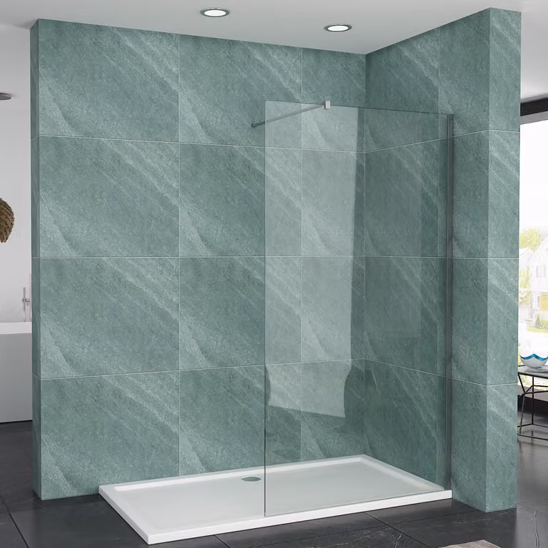 SONNI 80 x 200 cm walk in shower Schermo doccia da 8 mm Cabina doccia in vetro temperato di sicurezza da 8 mm con rivestimento Nano, con pannello laterale orientabile Nano