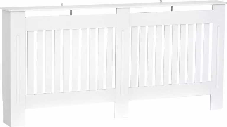 Copertura per radiatore in MDF - 172×19×81 cm - Per soggiorno/camera da letto - Bianco