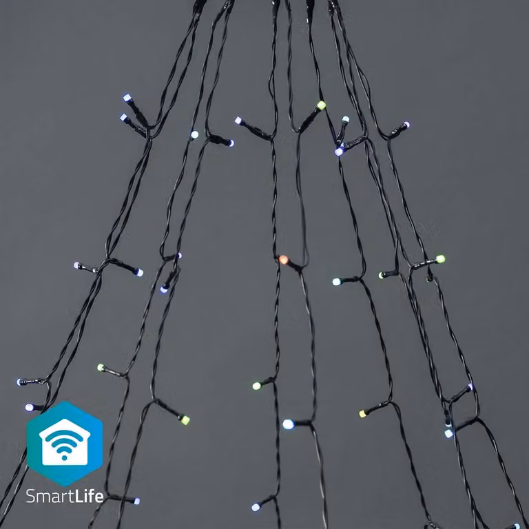 Luci di Natale Nedis SmartLife - Albero - Wi-Fi - RGB - 180 LED - 10 x 2 m - Android / IOS