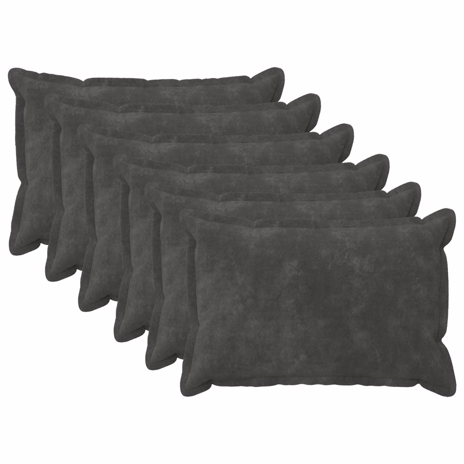 Set di 6 federe vidaXL HOUTEN in microfibra color antracite, L 50 cm x P 70 cm