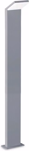 Piantana da terra IDEAL LUX in alluminio grigio con LED da 9W 4000K e sensore di movimento IP54 per giardino