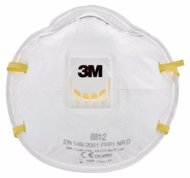 respiratore 3M 8812 FFP1NRD con larghezza valvola 4xAGW valore EN149:2001+A1:2009 - 8812